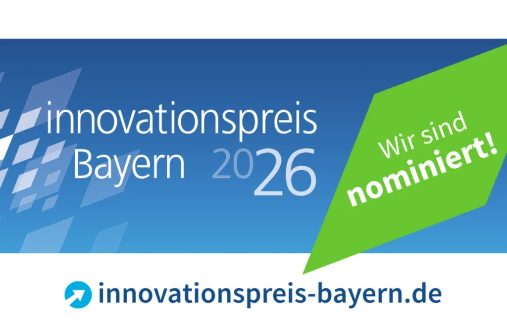 Aufkleber für die Nominierung des Innovationspreis 2026